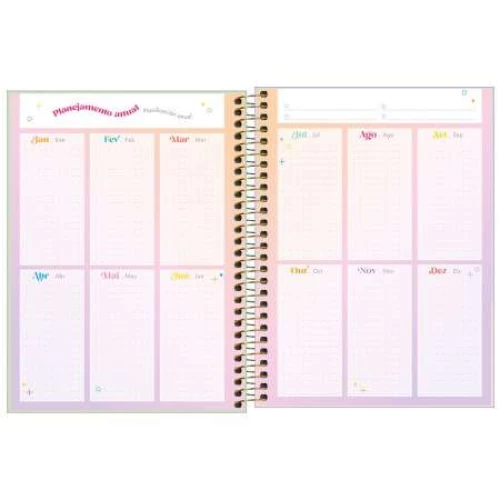 Planner Espiral Anual Happy Verde 80 folhas - Tilibra