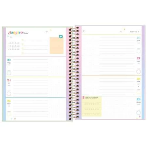 Planner Espiral Anual Happy Verde 80 folhas - Tilibra