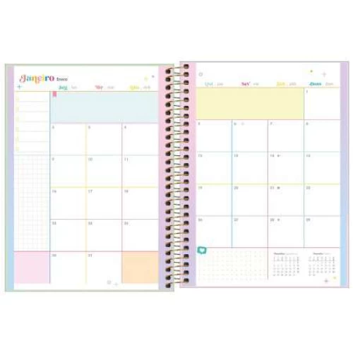 Planner Espiral Anual Happy Verde 80 folhas - Tilibra