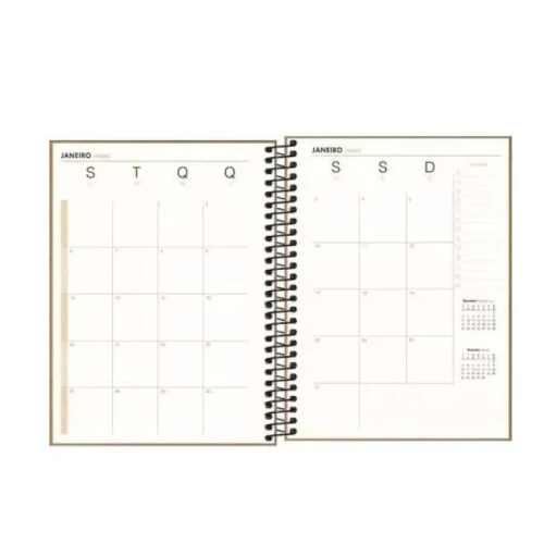 Planner Espiral Anual Kraft Work 80 folhas - Tilibra