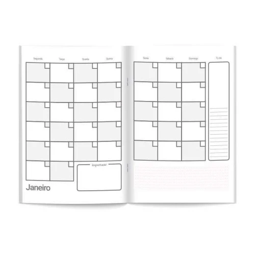 Planner Mensal Perm. Kraft Redoma 64 Fls