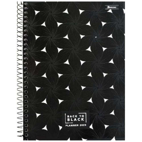 Planner Permanente Espiral Back To Black 80 folhas - Foroni