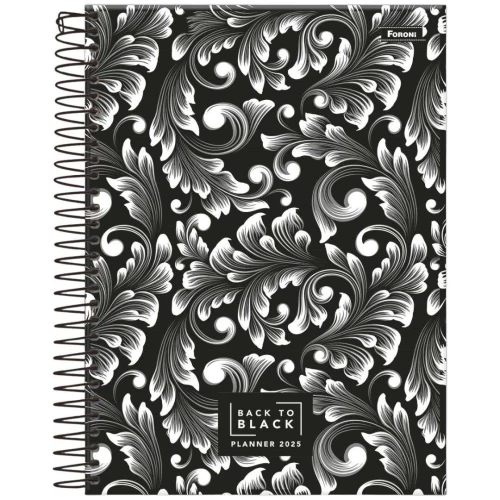 Planner Permanente Espiral Back To Black 80 folhas - Foroni