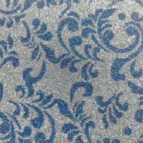 Plástico Adesivo Glitter Luxo Arabesco Azul 45cm x 5m - Julifix