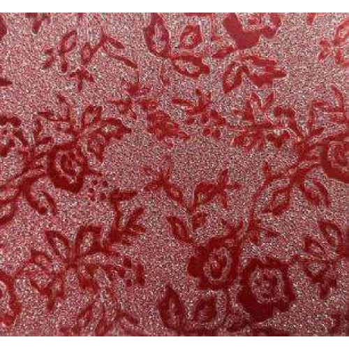 Plástico Adesivo Glitter Luxo Floral Vermelho 45cm x 5m - Julifix