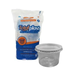 Pote Redondo com Tampa 140ml Totalplast  24 Unidades