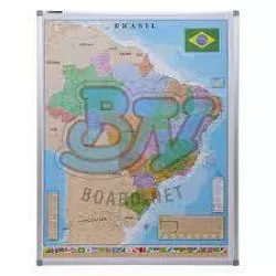 Quadro Mapa do Brasil - Comercial - Board Net