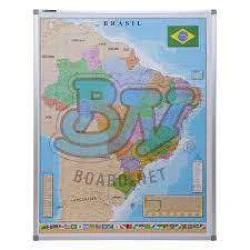 Quadro Mapa do Brasil - Comercial - Board Net