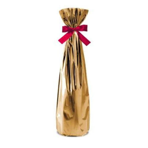 Saco Metalizado Dourado Liso 15x45 - Gala