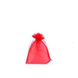 Saco Organza Vermelho 16x23 Kit com 10