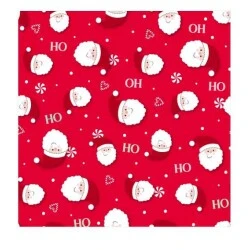 Saco Perolado Natal Hoho Vermelho Natalino 30x44 - Cromus