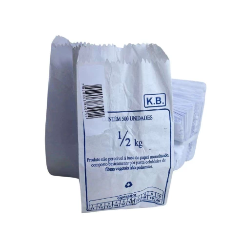 Saco de Papel Branco 0,5kg