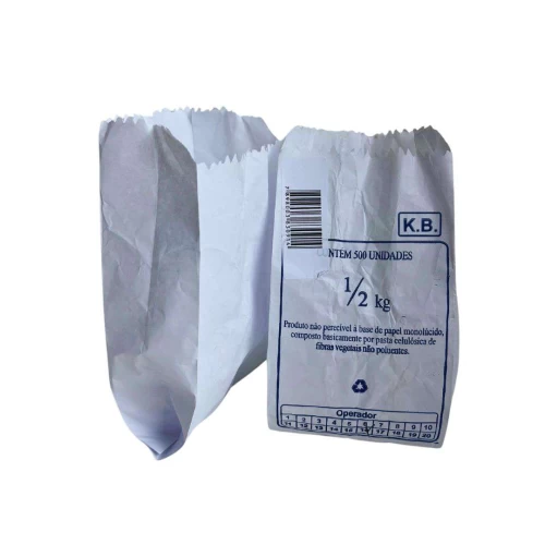 Saco de Papel Branco 0,5kg