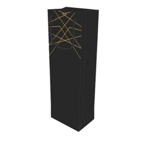 Sacola Decorada Preta para Bebida - Da Cruz