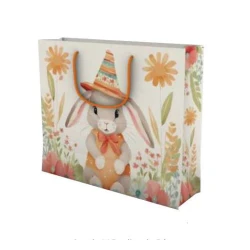 Sacola Papel Coelho no Jardim Páscoa 26x9x22 - Da Cruz