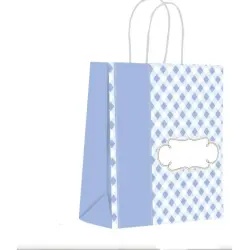 Sacola Papel Decorada Baby Azul - Scrity