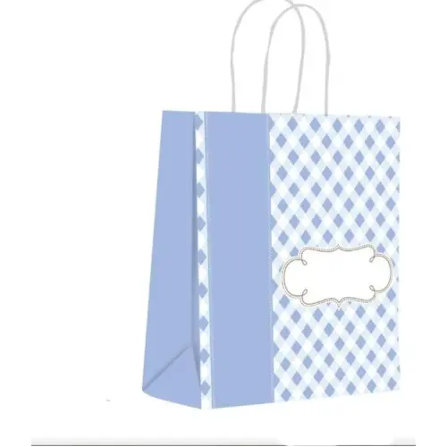 Sacola Papel Decorada Baby Azul - Scrity