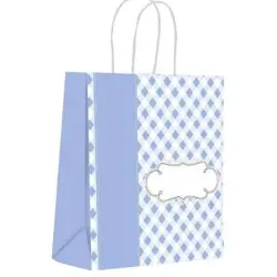 Sacola Papel Decorada Baby Azul - Scrity