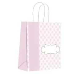 Sacola Papel Decorada Baby Rosa - Scrity