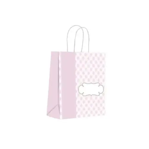 Sacola Papel Decorada Baby Rosa - Scrity