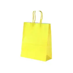 Sacola Papel Lisa Neon Amarelo - Scrity