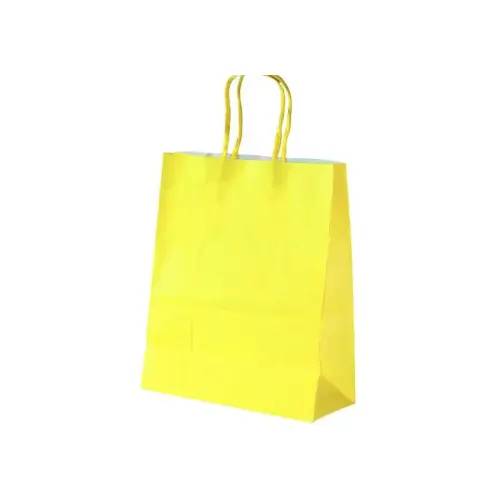 Sacola Papel Lisa Neon Amarelo - Scrity