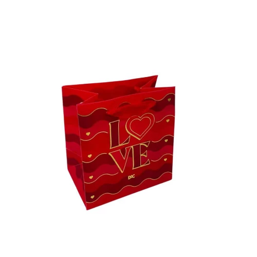 Sacola Plastica Decorada Dac Love  8,8x13x14cm