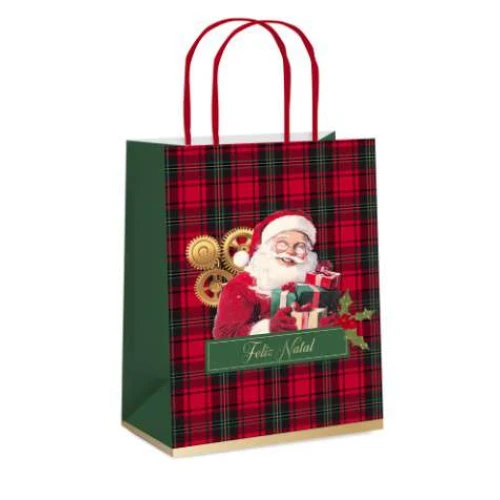 Sacola de Papel Decorada Carmin 26x19,5x9,5