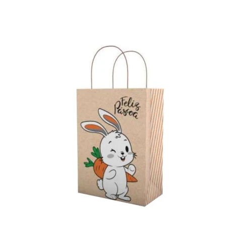 Sacola de Papel Kraft Coelinho da Páscoa - Da Cruz