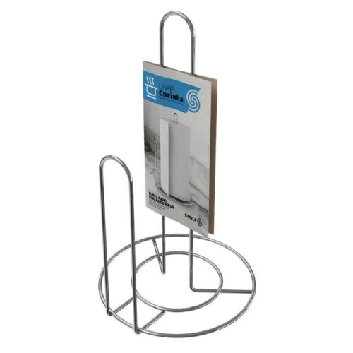 Suporte para Papel Toalha Aramado Cromado Stolf  Aço Carbono