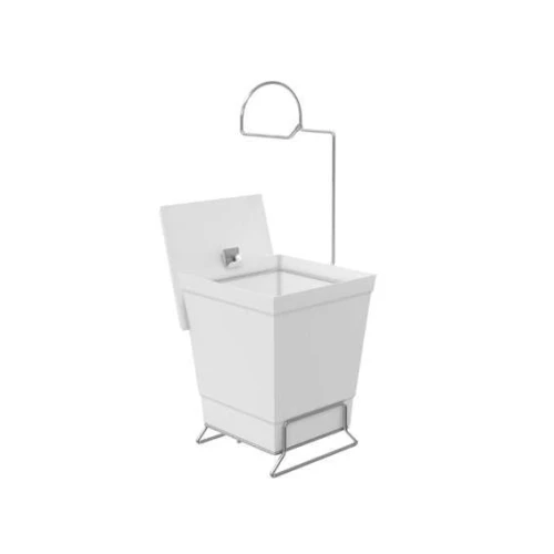 Suporte para Papel Higiênico com Lixeira 6,5L  Branco | Stolf