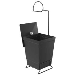 Suporte para Papel Higiênico com Lixeira 6,5L  Preto | Stolf