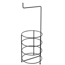 Suporte para Papel Higiênico Stolf Linha Black em Aço Carbono - Até 3 Rolos