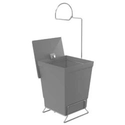 Suporte para Papel Higiênico com Lixeira 6,5L  Cinza | Stolf