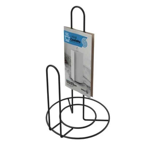 Suporte para Papel Toalha Aramado Black Stolf  Aço Carbono