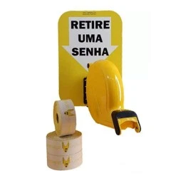 Suporte de Senhas Pequeno Amarelo C/Preto