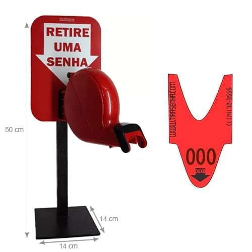 Suporte de Senhas Pequeno Vermelho