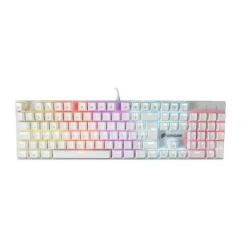 Teclado Gamer Mecânico Guardian TC701 Branco Oex Com Switch Red e Led RGB