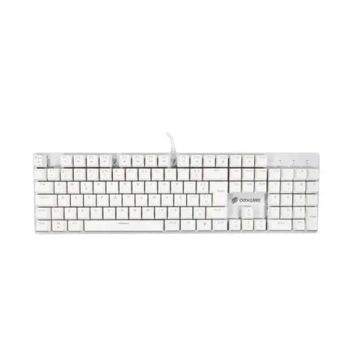 Teclado Gamer Mecânico Guardian TC701 Branco Oex Com Switch Red e Led RGB