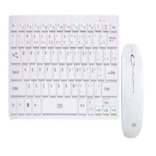 Teclado + Mouse USB Sem Fio Ultra Slim TM-405 Branco - OEX