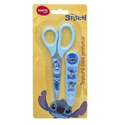 Tesoura Escolar com capa protetora licenciada Stitch - Molin