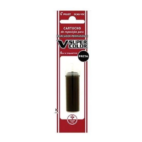 TINTA PARA PINCEL PERMANENTE V SUPCOLOR PILOT PRETO 5,0ML