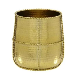 Vaso Redondo Dourado Decorativo Ref 402-108